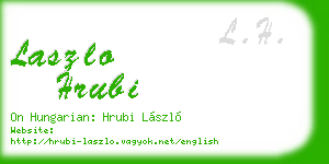 laszlo hrubi business card